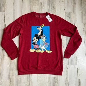 CLEARANCE! NWT Disney Kids Size XXL Mickey and Friends Crewneck Sweatshirt Red